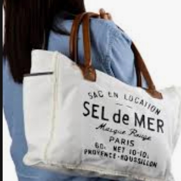 Sel de Mer canvas upcycled bag. NIB - Picture 2 of 4